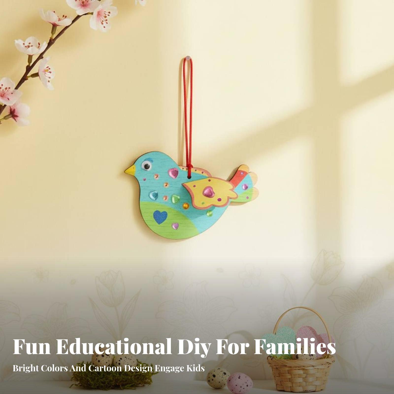 Kids Education Activities - DIY Wooden Bird Ornament Craft Kit