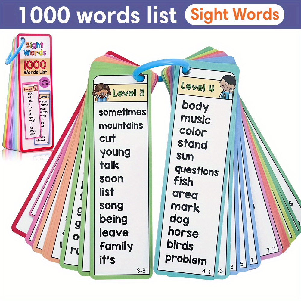 Kids Education Activities - 1000 Sight Words Flash Cards for