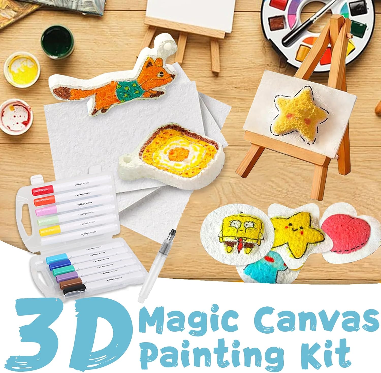 3D Puffy Foam Texture Painting - Kids Education Drawing 评论和价格