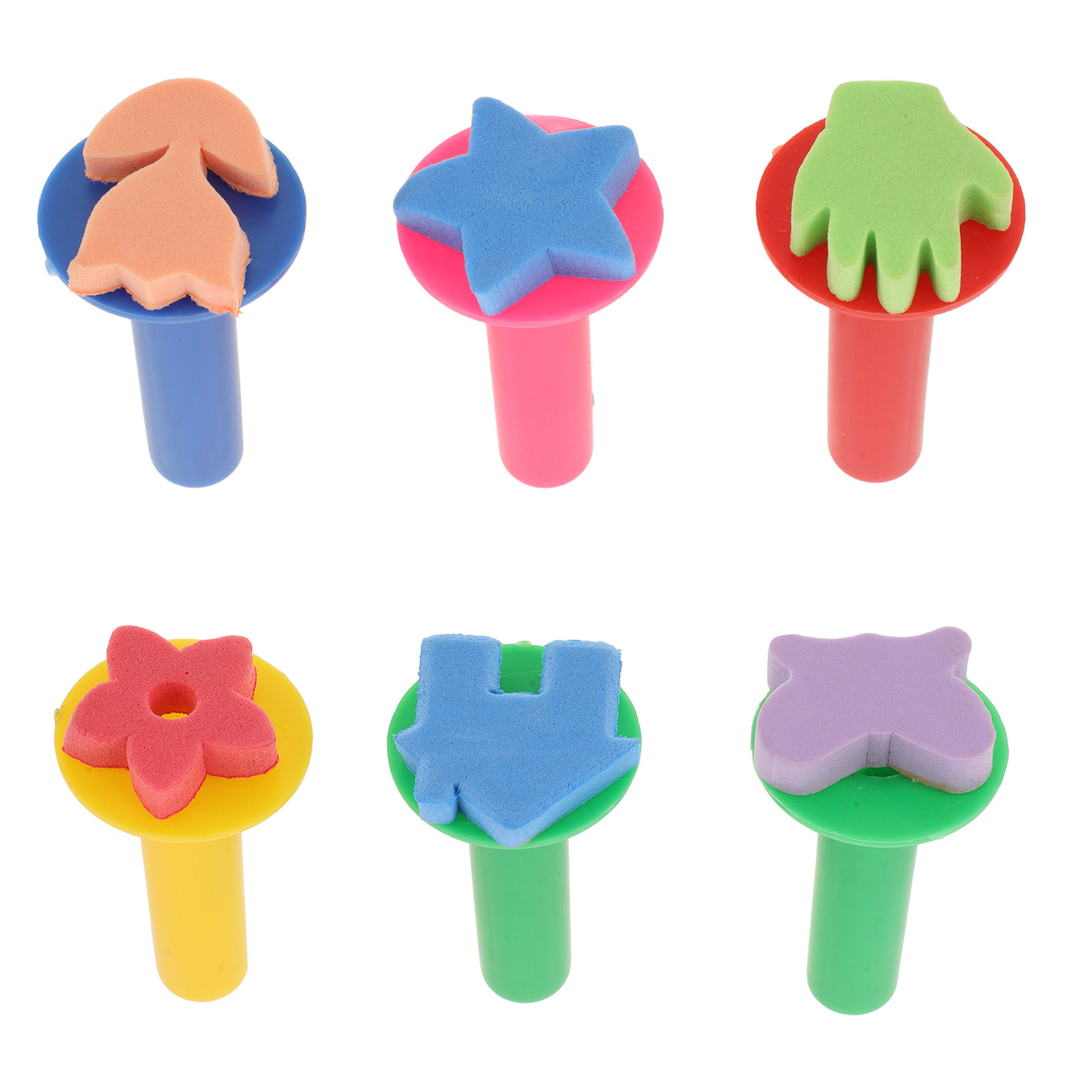 6Pcs Kids Sponge Stamp Set Saf - Kids Education Drawing 评论和价格