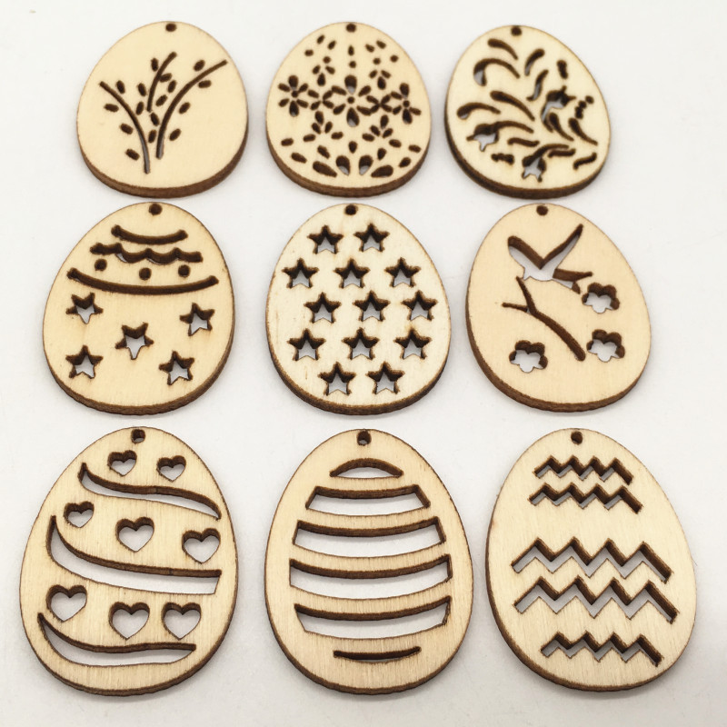 50Pcs Laser Cut Wooden Eggs fo - Happy Kids Education 评论和价格