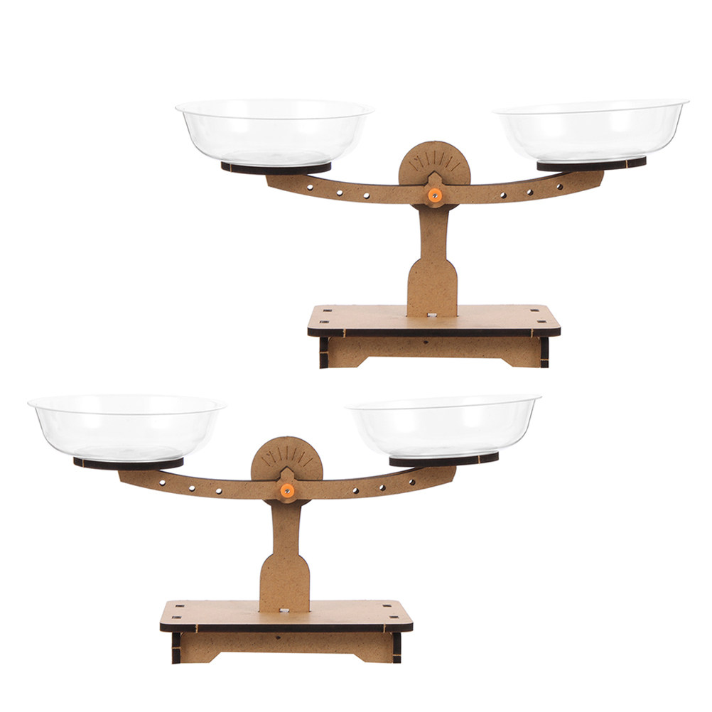 2Pcs Wooden Pan Balance Scale  - Kids Education Activities 评论和价格