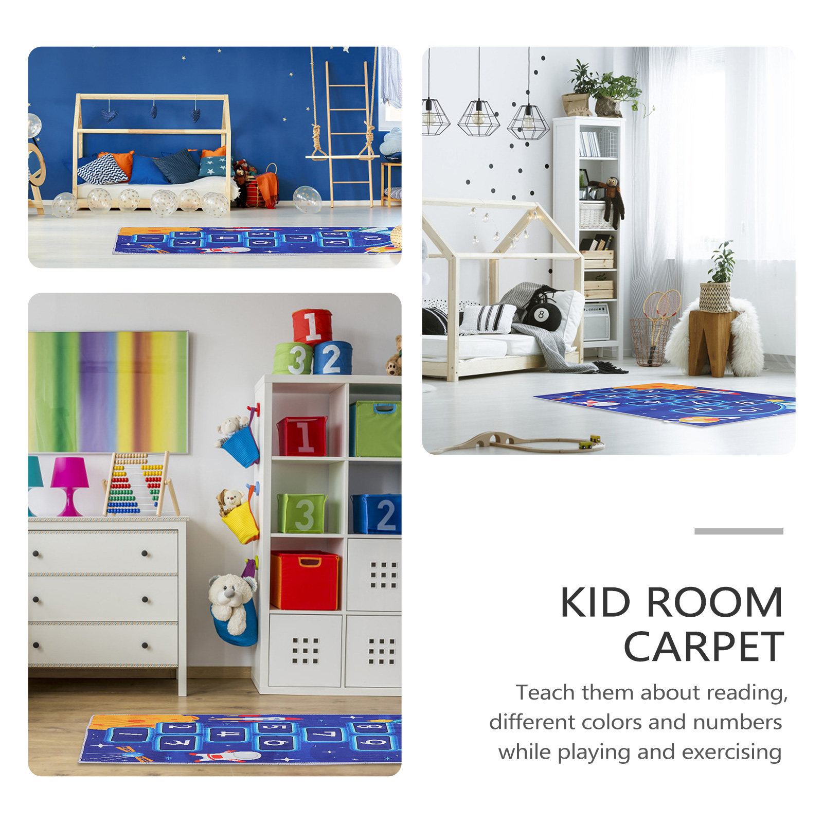 Hopscotch Floor Mat Cartoon Ed - Kids Education Room 评论和价格