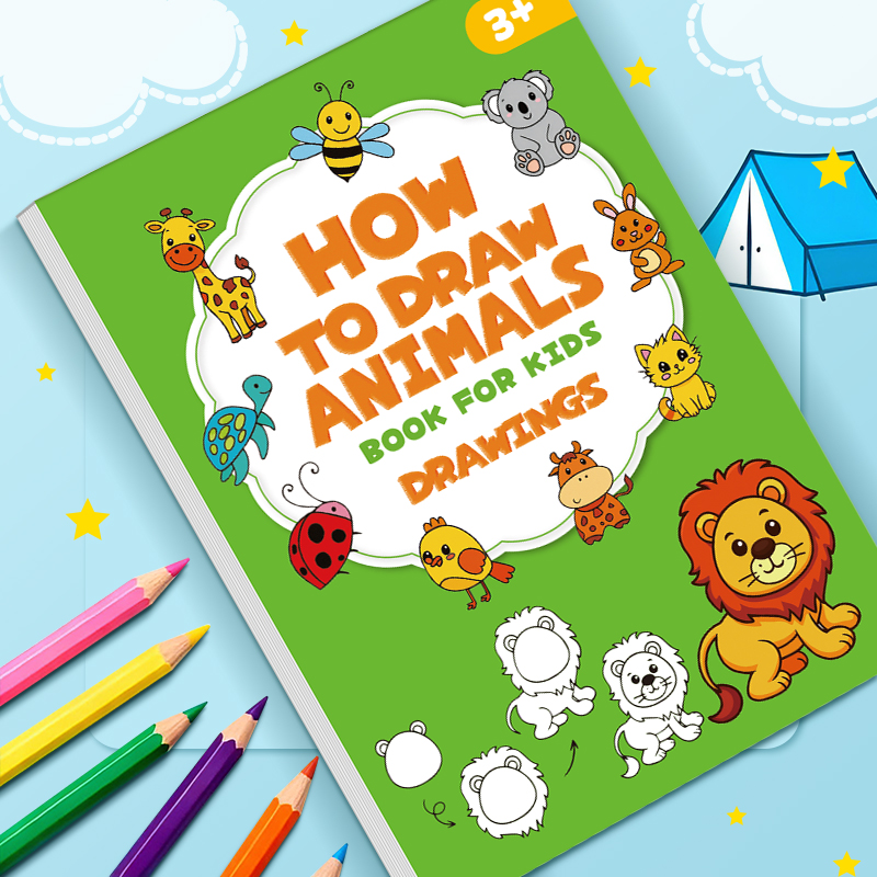 Kids Animal Drawing Book 32 Pa - Kids Education Drawing 评论和价格