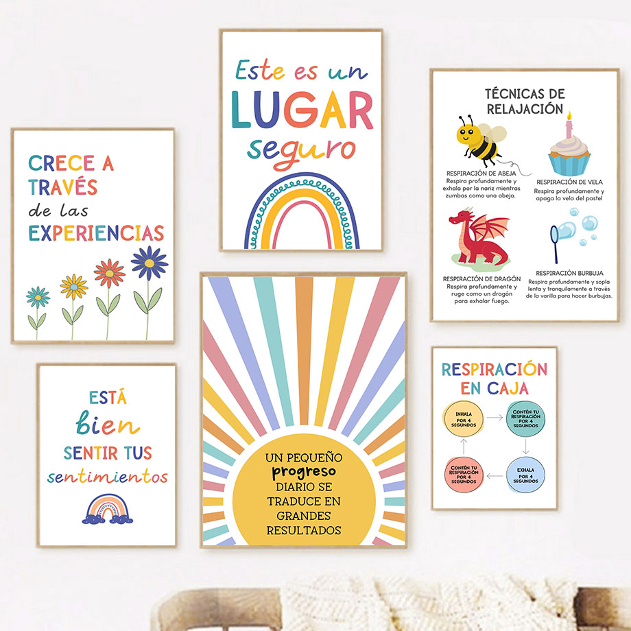 Spanish Education Motto Rainbo - Kids Education Room 评论和价格