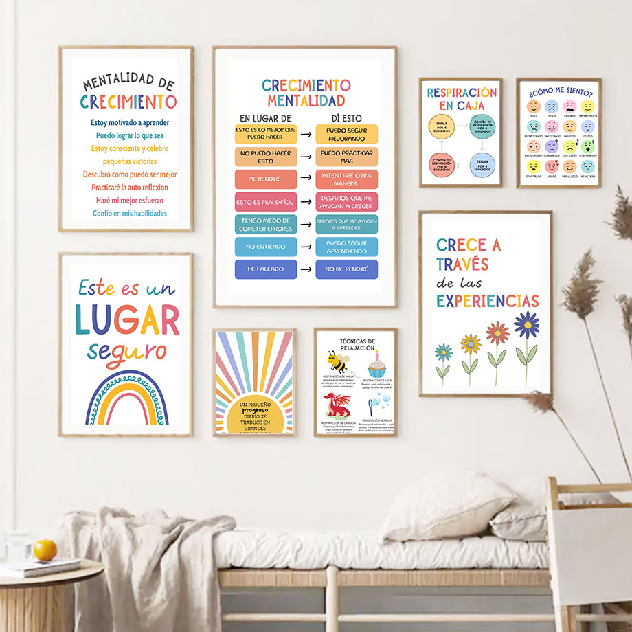 Spanish Education Motto Rainbo - Kids Education Room 评论和价格
