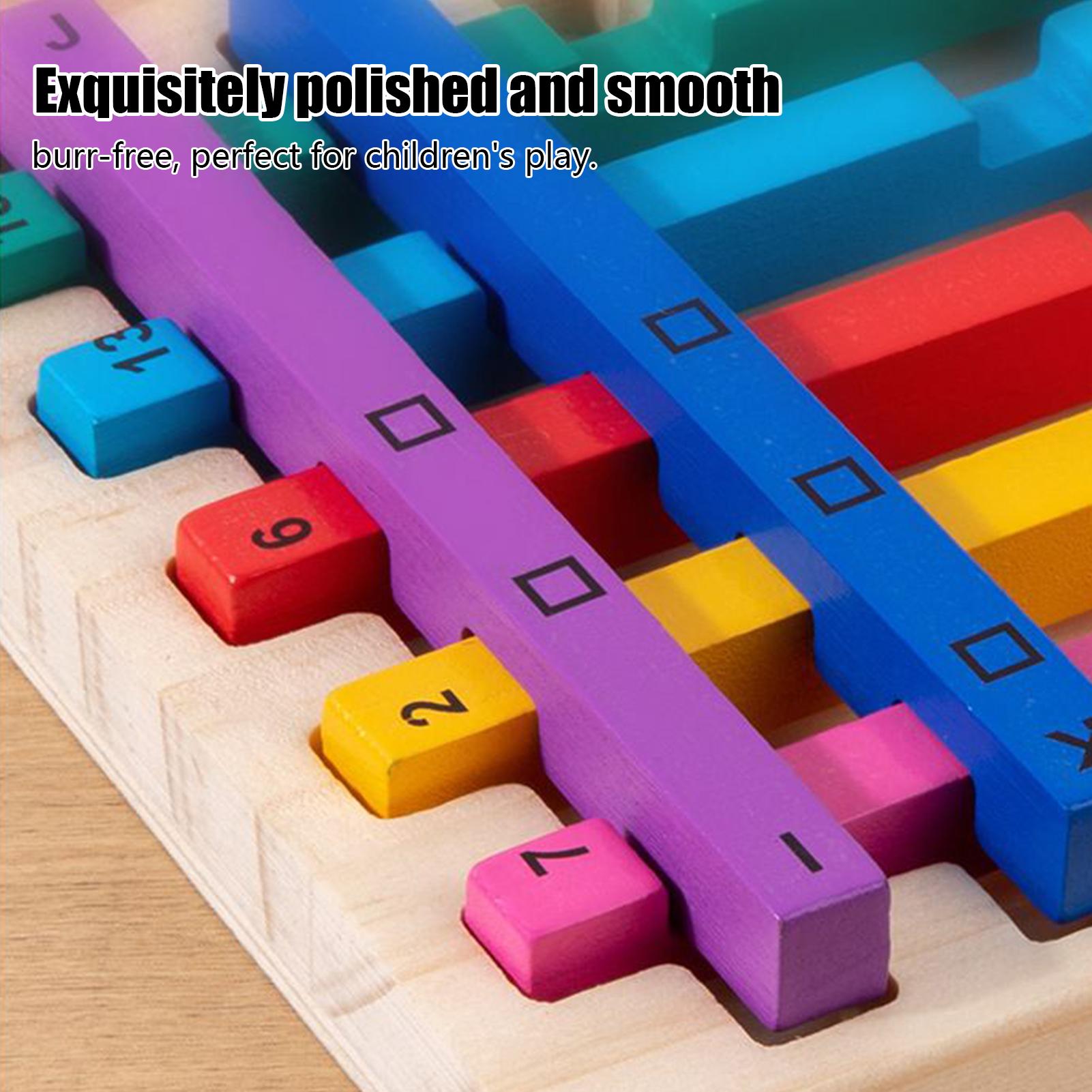 Rainbow Stick Stacking Toys Wo - Kids Education Activities 评论和价格