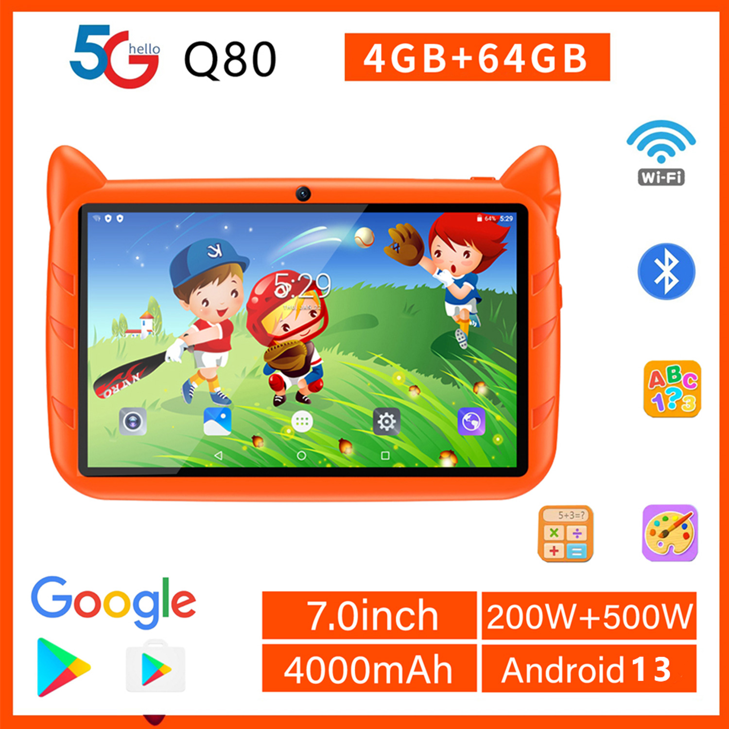 New 5G WiFi Kids Tablet 7 Inch - Japanese Kids Education 评论和价格