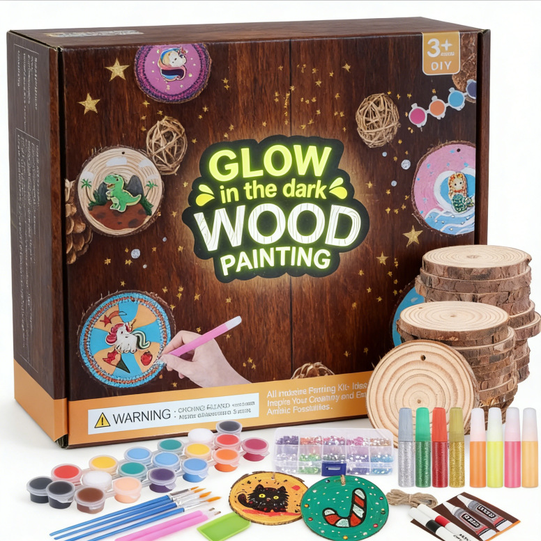 Kids Glow in Dark Wood Paintin - Kids Education Activities 评论和价格