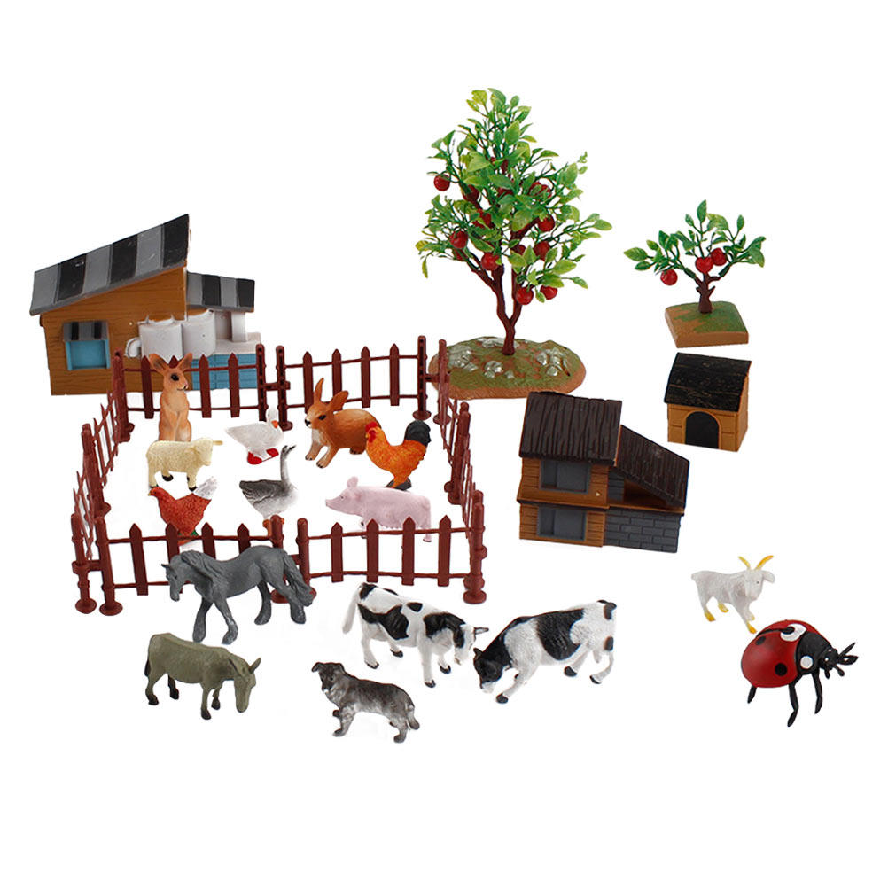 1Set Mini Farm Animal Set Real - Kids Education And You 评论和价格
