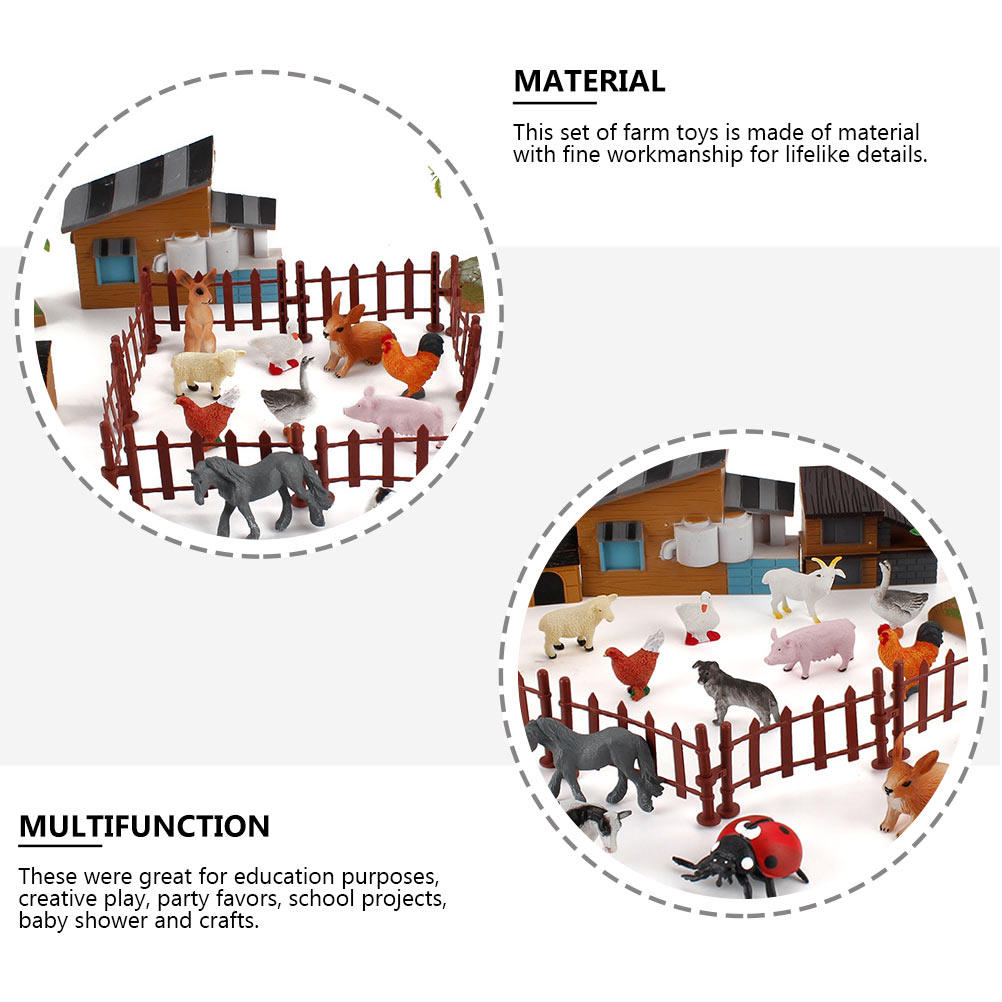 1Set Mini Farm Animal Set Real - Kids Education And You 评论和价格