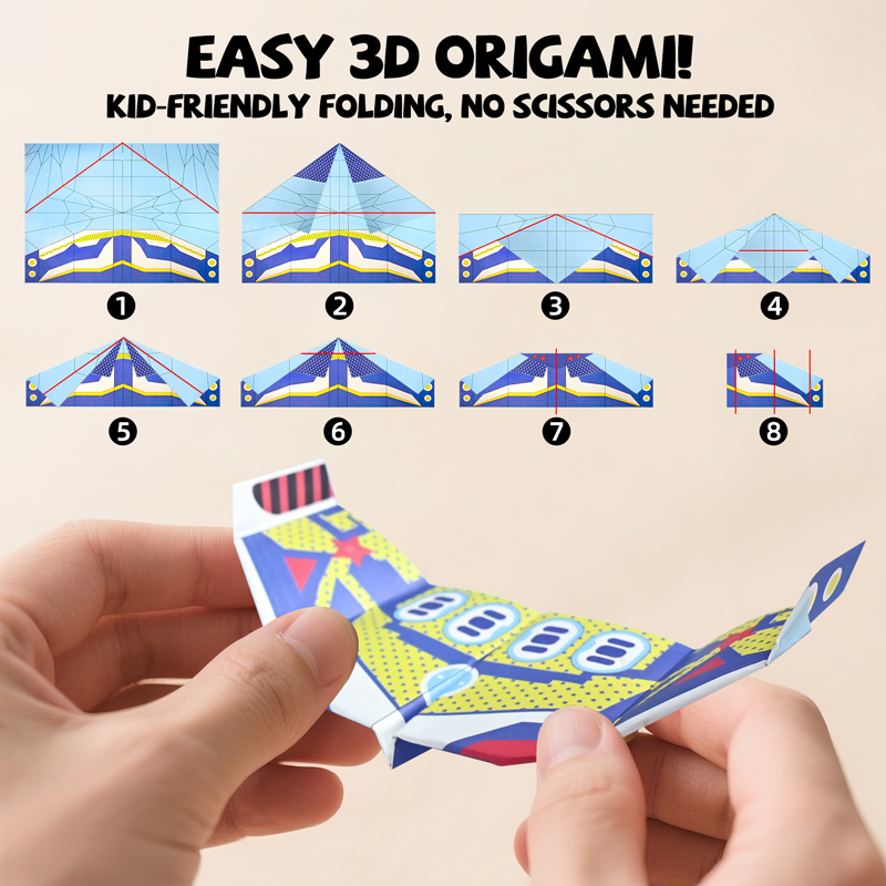 36 Sheets Kids Paper Airplane  - Kids Education Activities 评论和价格