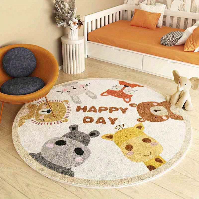 Happy Animals Round Rug Flanne - Happy Kids Education 评论和价格