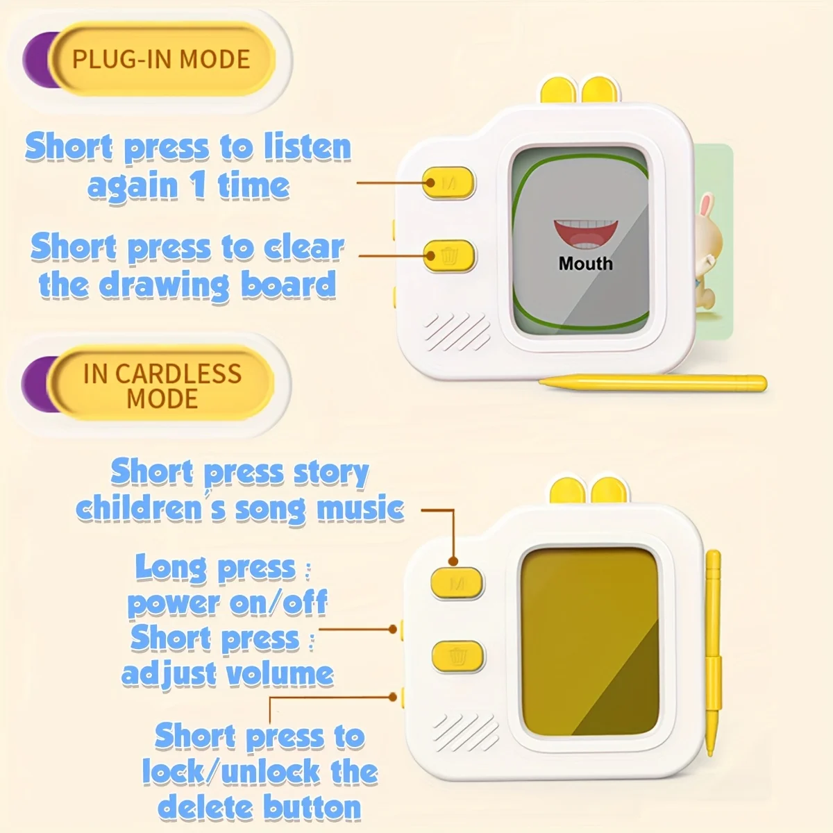 NEW Flash Card Reader with LCD - Kids Educational Reader 评论和价格