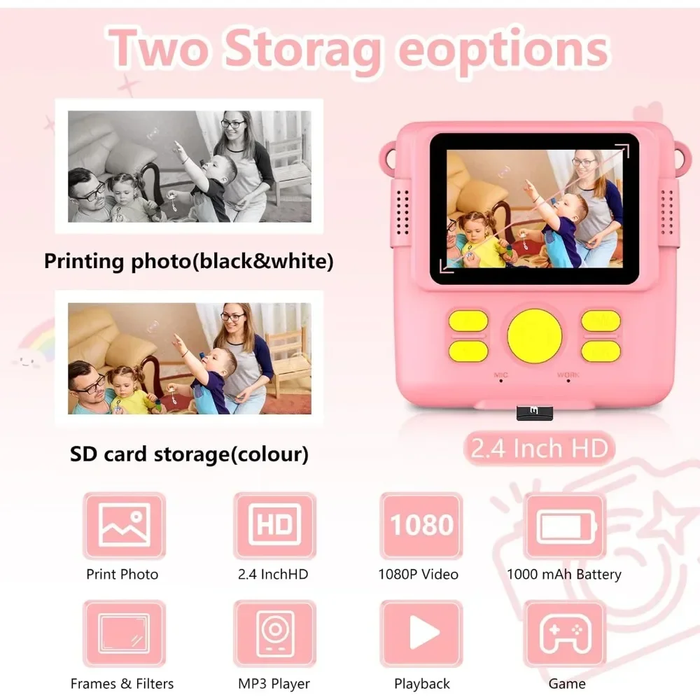 Instant Print Camera for Kids, - Japanese Kids Education 评论和价格