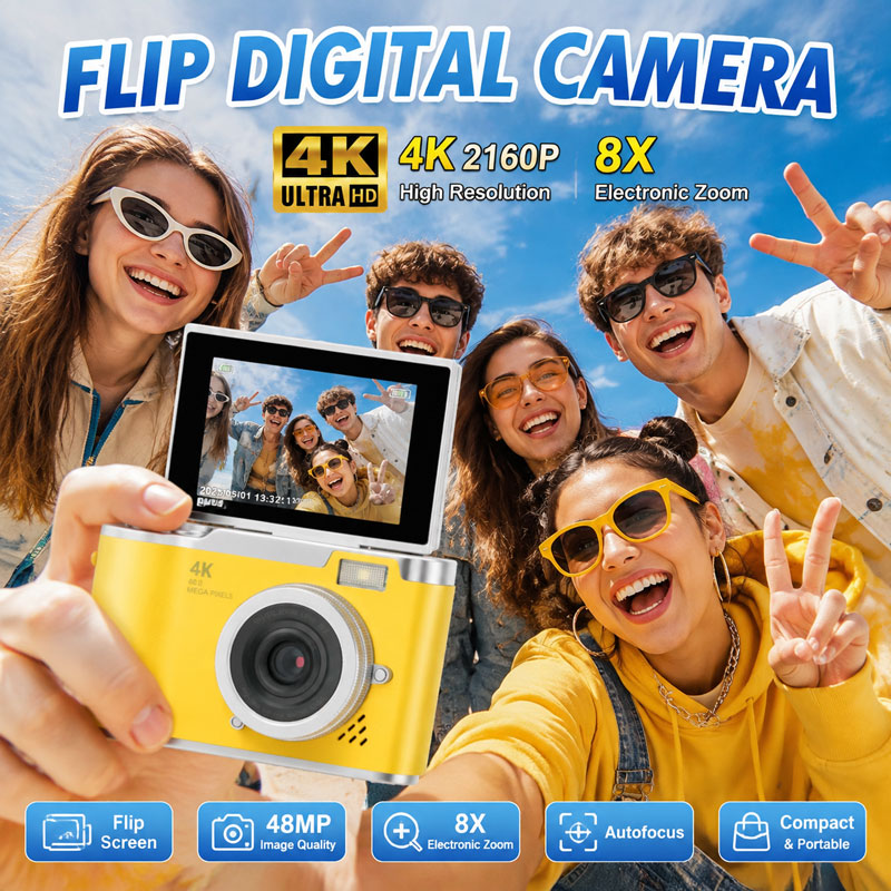 Digital Camera 4K 48MP Photogr - Kids Education Video 评论和价格