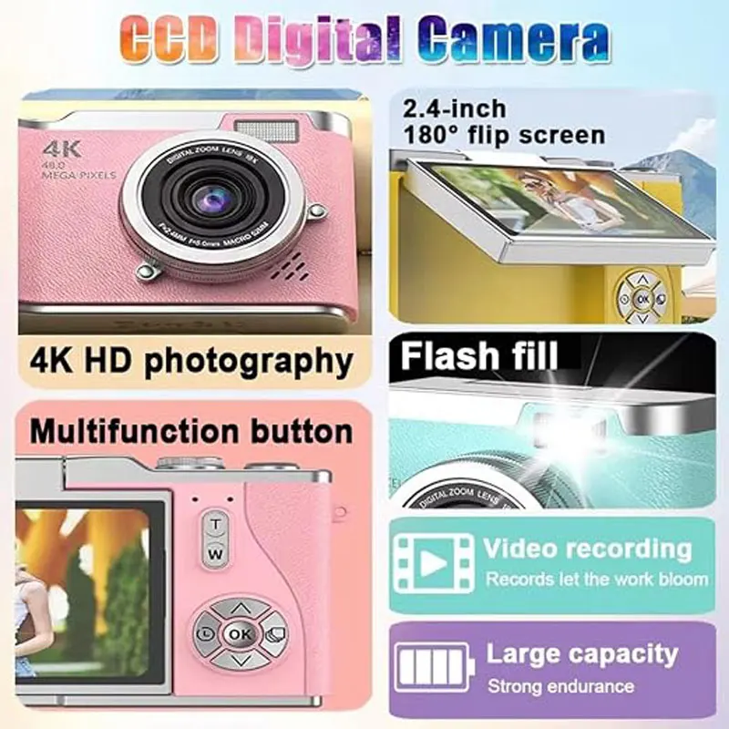 Digital Camera 4K 48MP Photogr - Kids Education Video 评论和价格
